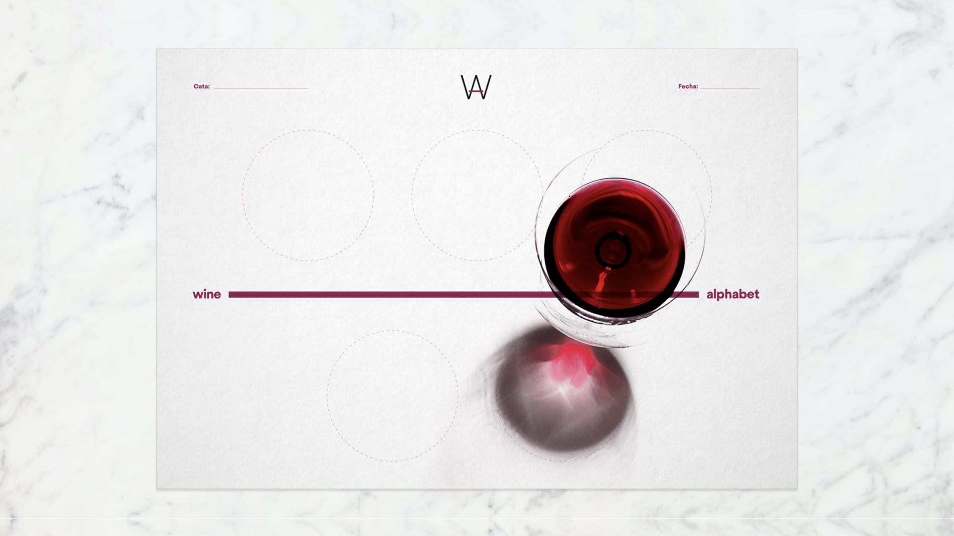 <span>Mantell de taula per presentar el sistema visual per a l'empresa d'esdeveniments, consultoria i comunicaci&oacute; enol&ograve;gica WINE ALPHABET. Dissenyat per l'estudi esiete de branding i comunicaci&oacute; de Barcelona.</span>