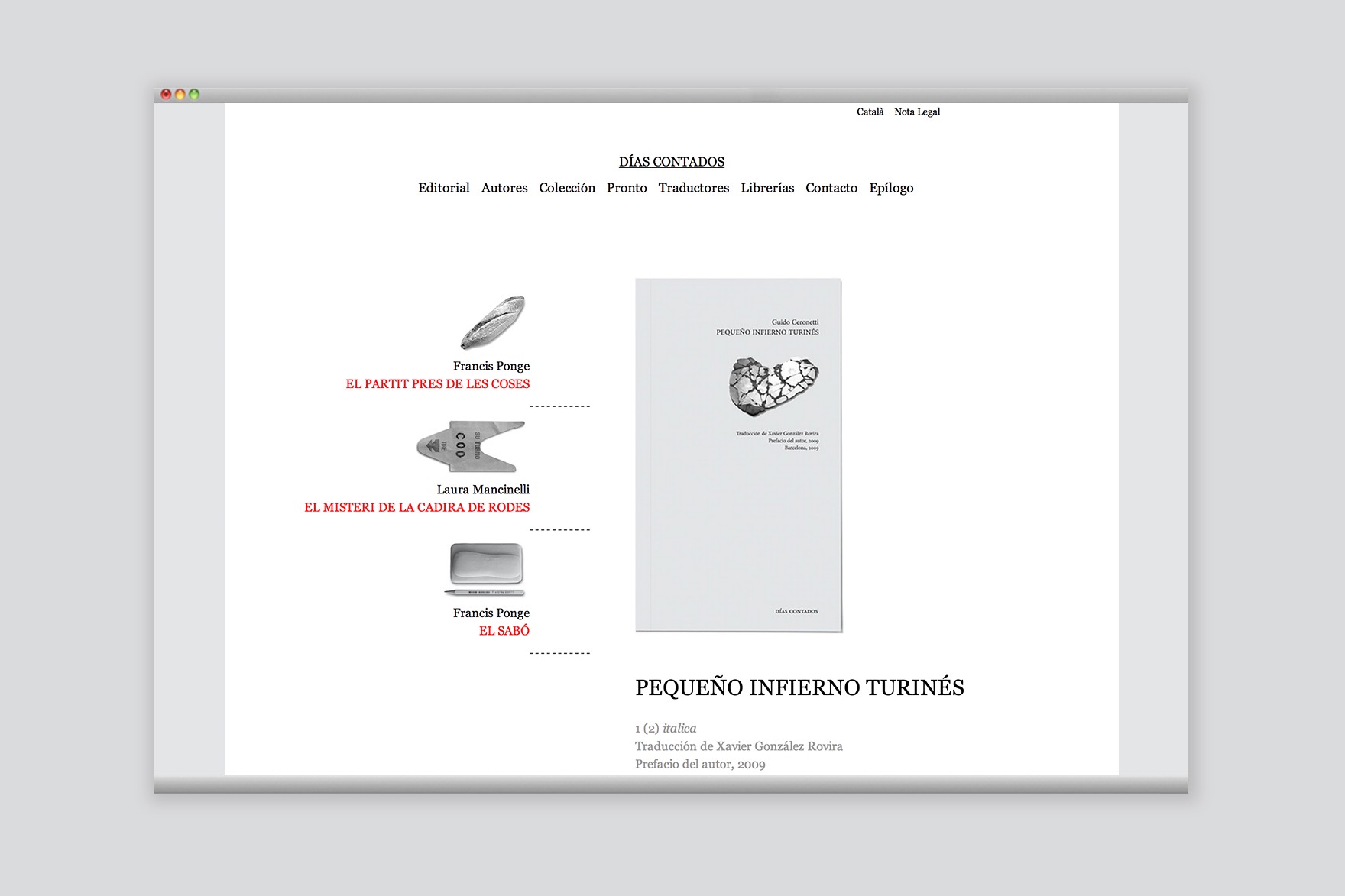 Dise&ntilde;o de p&aacute;gina de producto de la web de la revista D&Iacute;AS CONTADOS. Dise&ntilde;ado por el estudio de branding y comunicaci&oacute;n esiete y programado por sevenap.