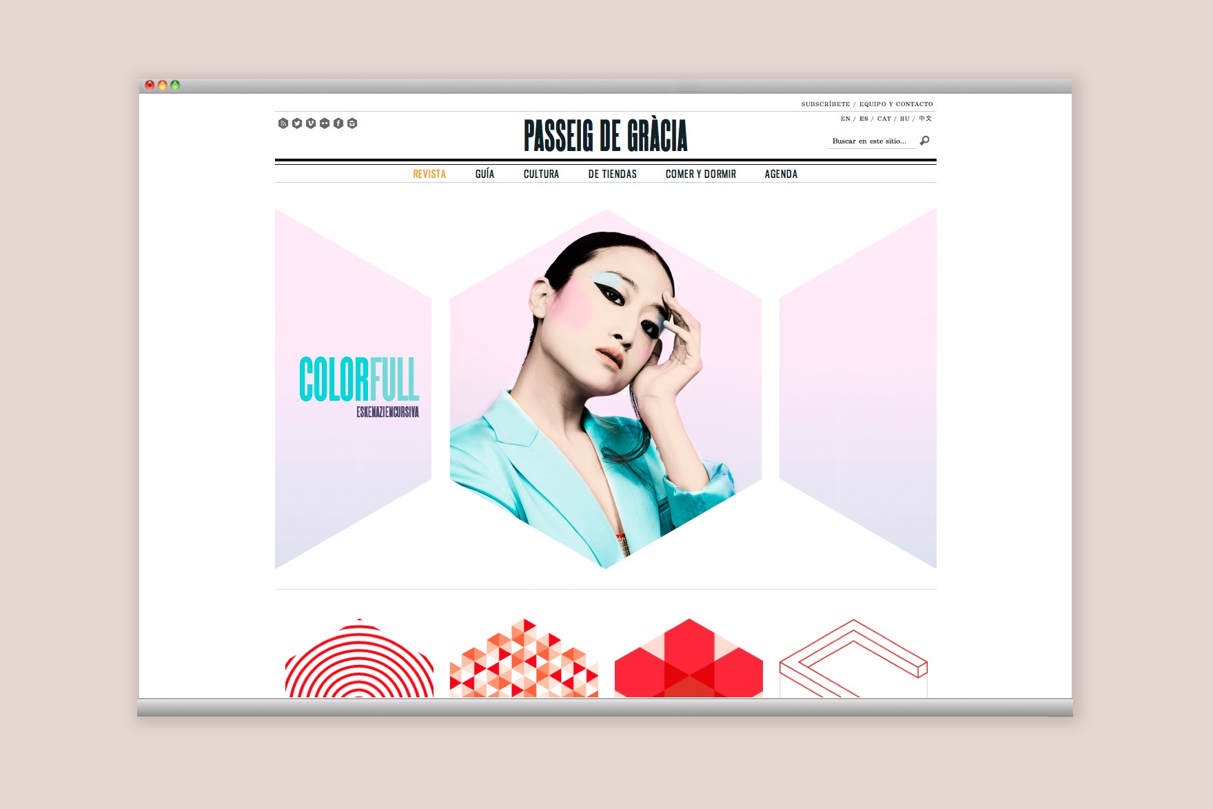 <span><span>Disseny de la p&agrave;gina HOME del web de la revista PASSEIG DE GR&Agrave;CIA, mostrant una altra secci&oacute;. Web dissenyada per l'estudi de marca i comunicaci&oacute; esiete i programada per sevenap.</span></span>
