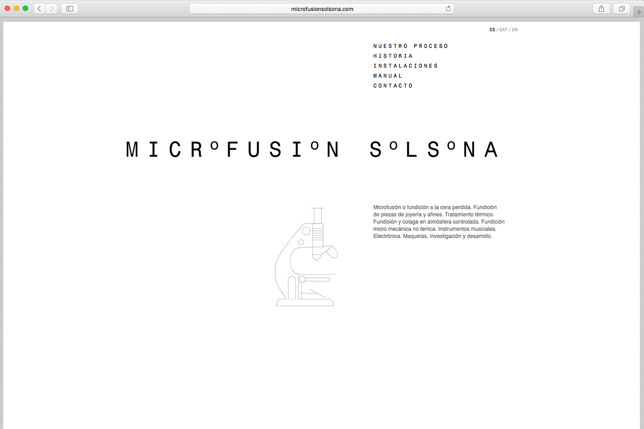 MICROFUSIÓN SOLSONA / DISEÑO WEB