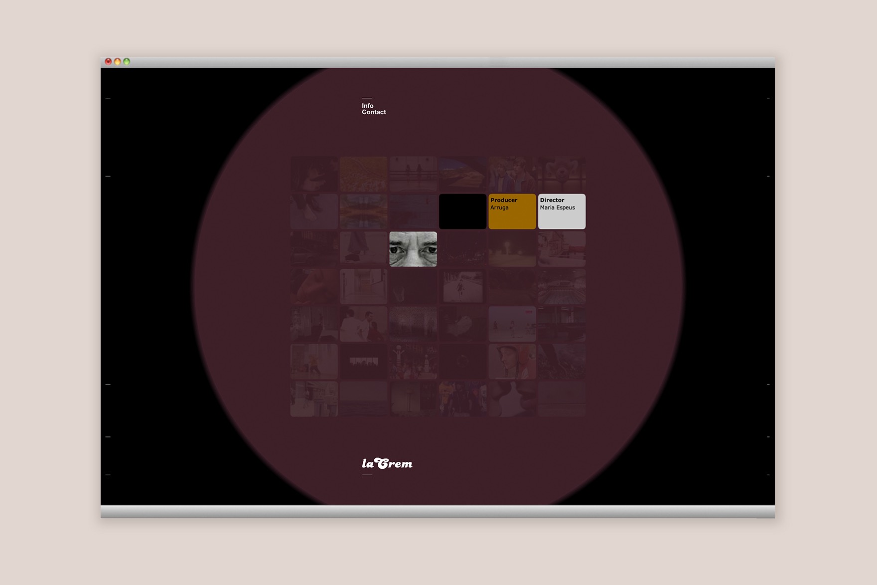 P&aacute;gina de una producci&oacute;n de la web de LA CREM. Dise&ntilde;ado por el estudio de branding y comunicaci&oacute;n esiete y programado por sevenap.