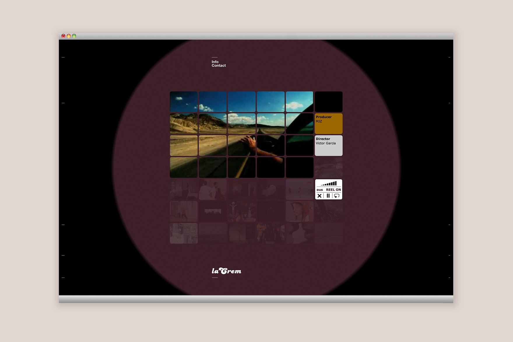 P&aacute;gina de una producci&oacute;n de la web de LA CREM. Dise&ntilde;ado por el estudio de branding y comunicaci&oacute;n esiete y programado por sevenap.