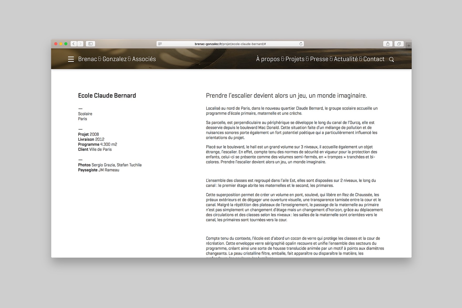 BRENAC ET GONZALEZ ET ASSOCIÉS / DISSENY WEB