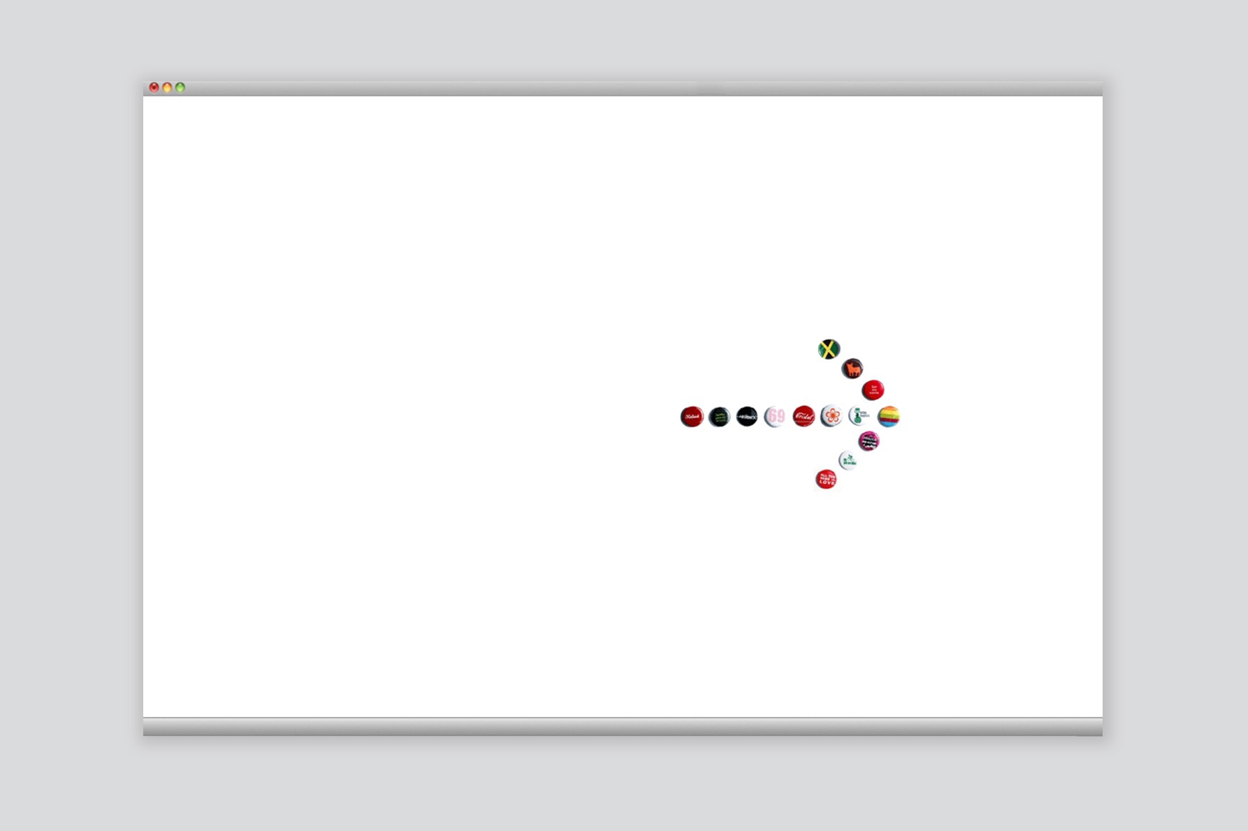 Flecha realizada con pins de la web de NO SIN MI CHAPA. Web dise&ntilde;ada por el estudio de branding y comunicaci&oacute;n Esiete y programada por sevenap.
