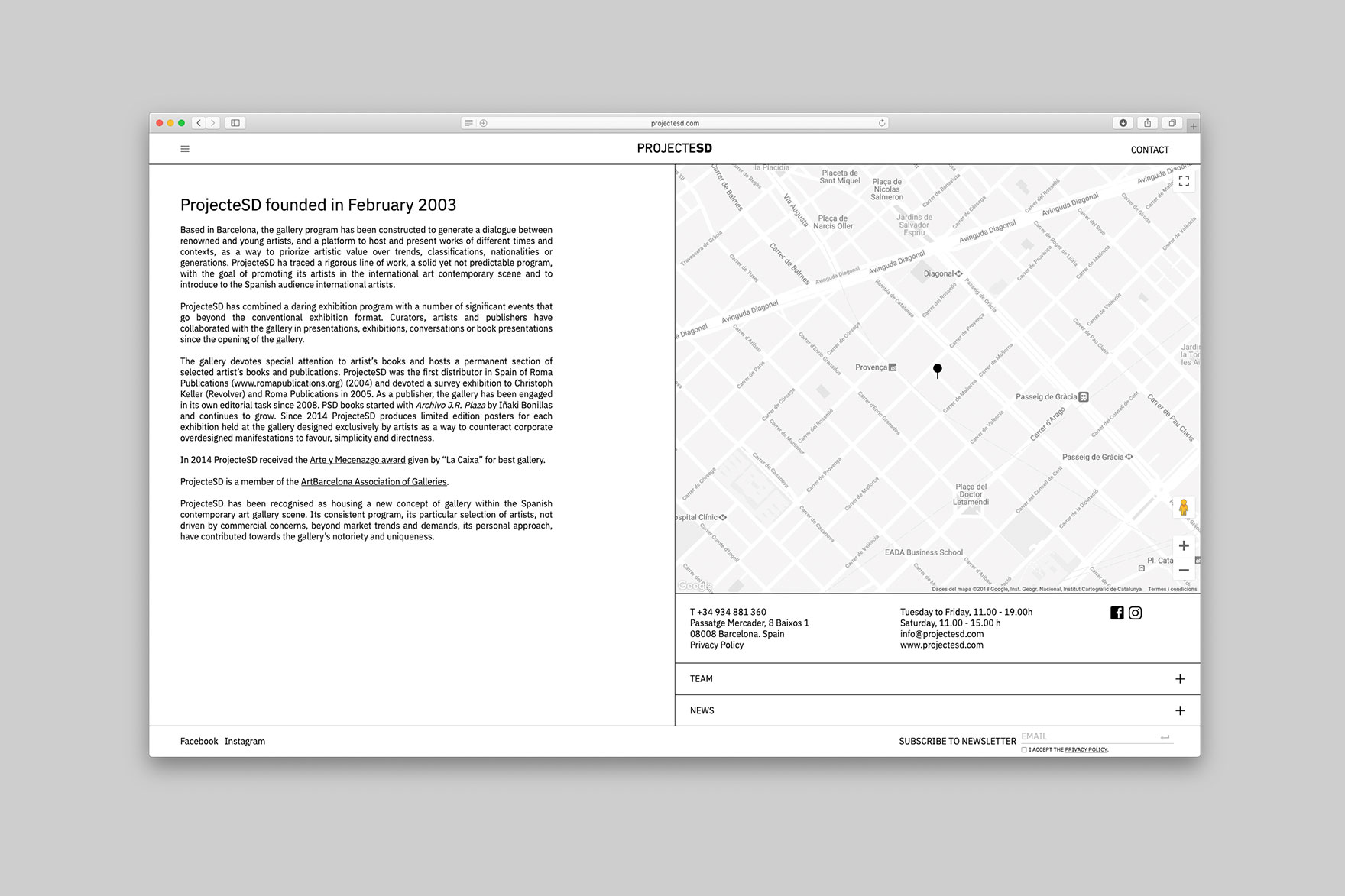 <span><span>P&agrave;gina QUI SOM de la p&aacute;gina web PROJECTE SD. Dissenyat per l'estudi de branding i comunicaci&oacute; i programat per sevenap.</span></span>