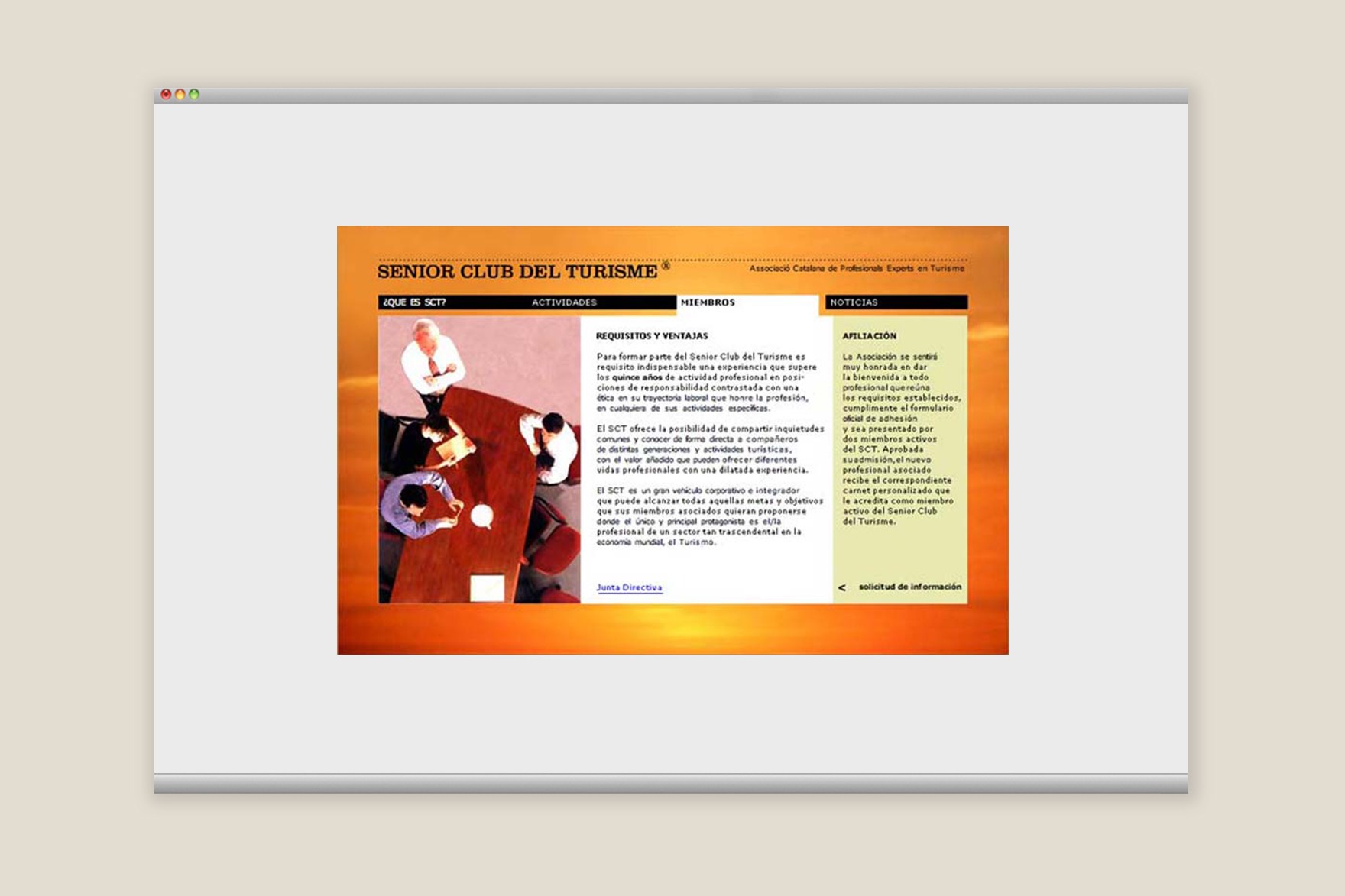 P&aacute;gina de SOCIOS de la web del SENIOR CLUB TURISME. Web dise&ntilde;ada por el estudio de branding y comunicaci&oacute;n Esiete y programada por sevenap.