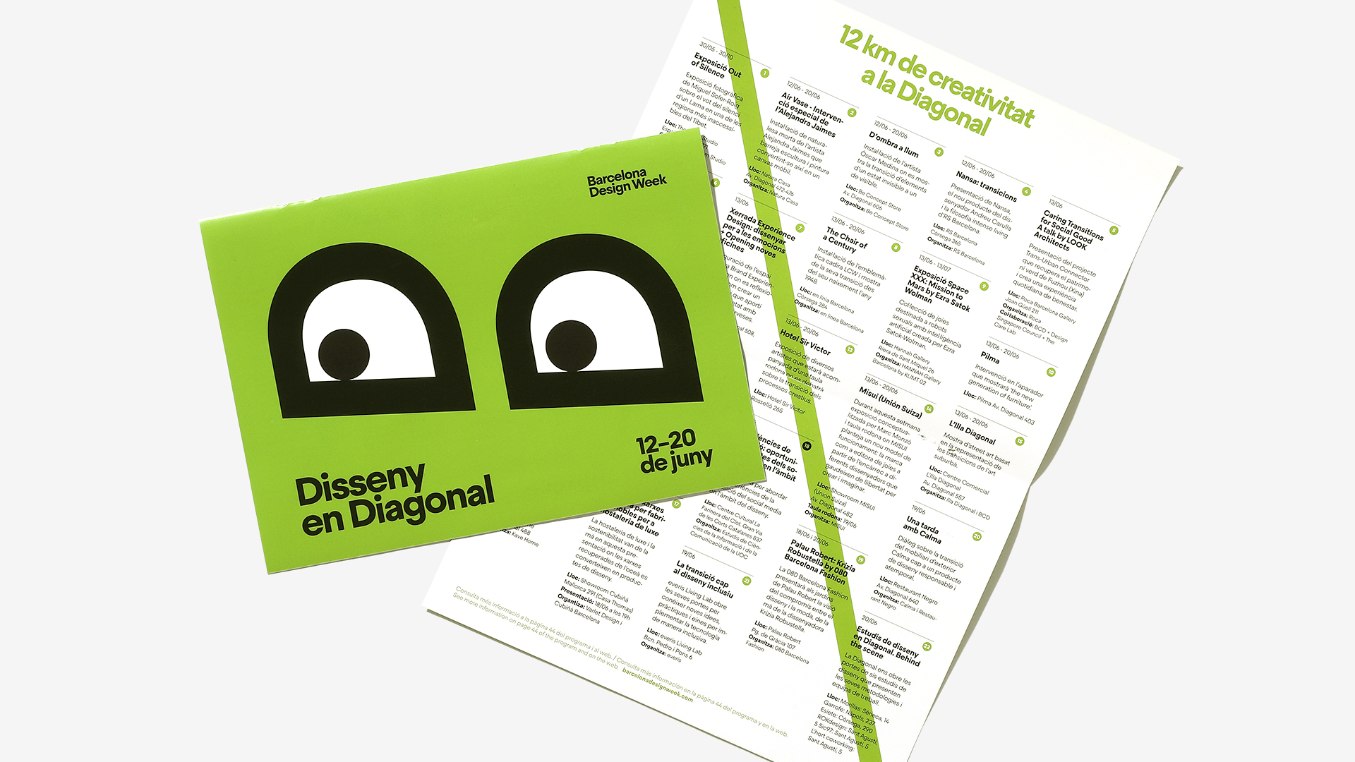 <span><span>Flayer desplegado de DISSENY EN DIAGONAL. Dise&ntilde;ado por el estudio esiete de branding y comunicaci&oacute;n.</span></span>