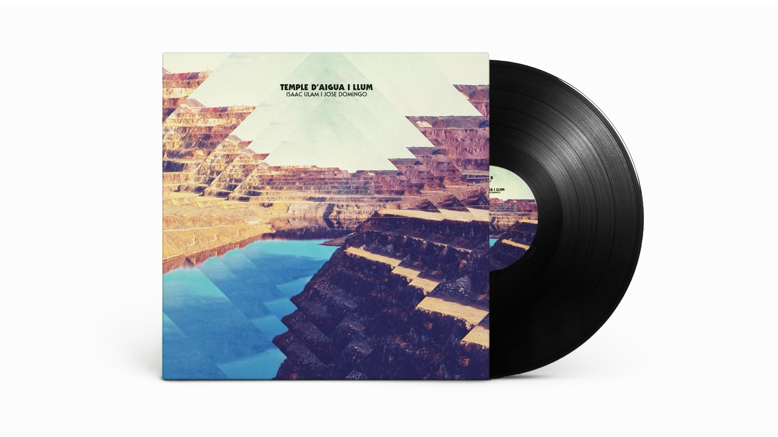<span><span>Fotograf&iacute;a del vinilo TEMPLE D&rsquo;AIGUA I LLUM, ISAAC ULAM I JOSE DOMINGO de la discogr&aacute;fica BANKROBBER. Dise&ntilde;ado por el estudio esiete de branding y comunicaci&oacute;n.</span></span>