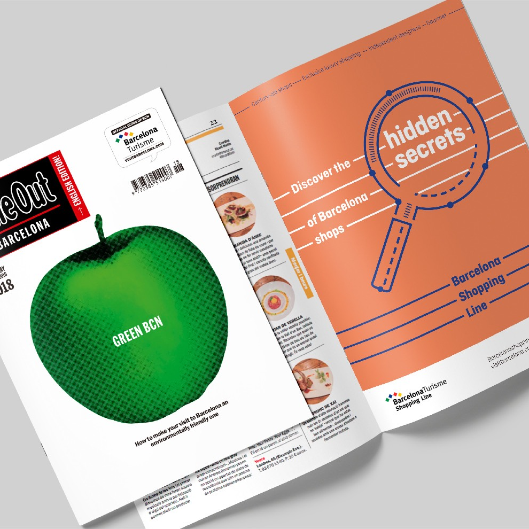 <span><span>Anunci en una revista per al programa de promoci&oacute; de la cultura comercial BARCELONA SHOPPING CITY. Dissenyat per l'estudi ESIETE de branding i comunicaci&oacute;.</span></span>