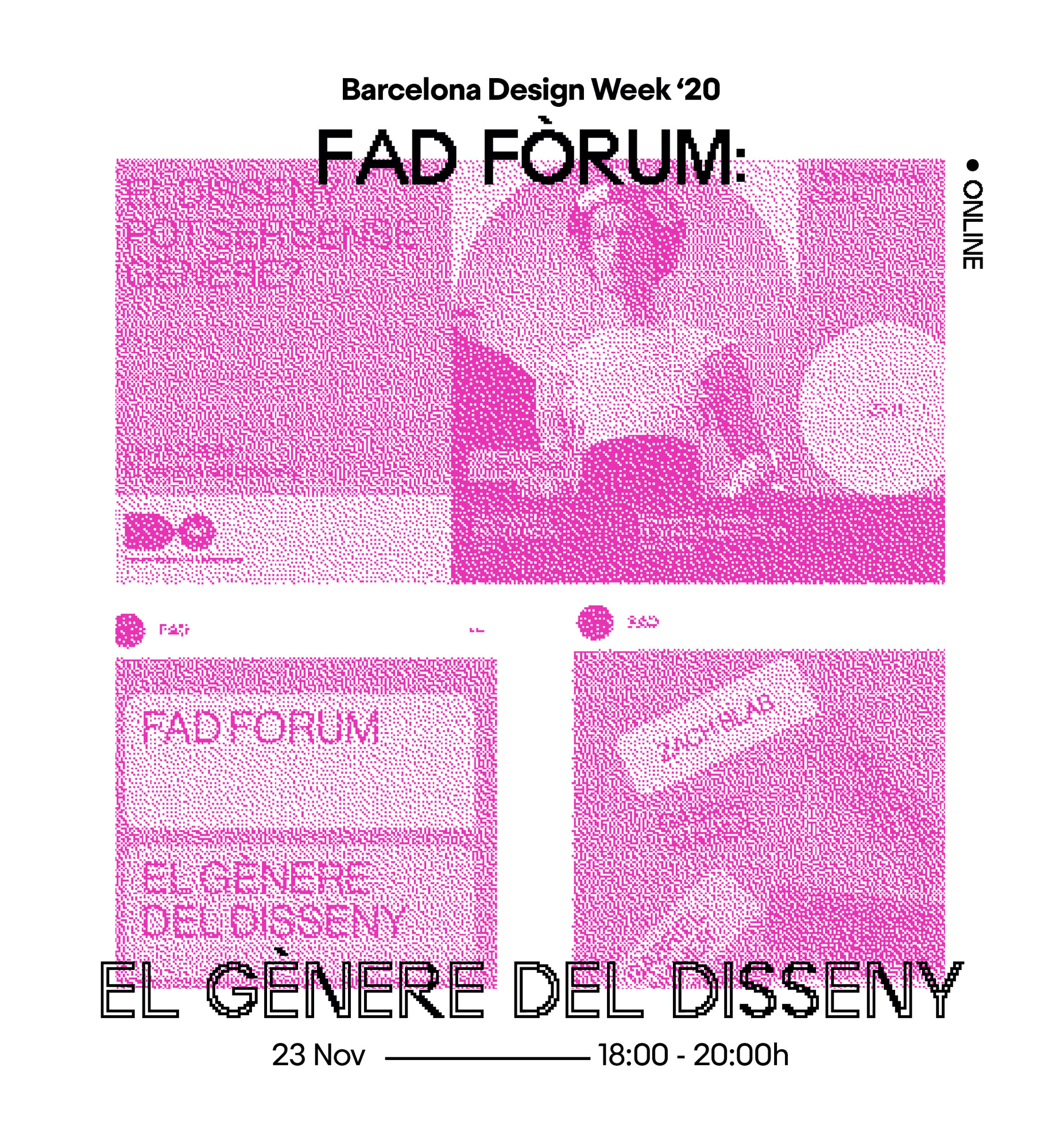 <span><span>Cartel colgado en una farola de Barcelona, para publicitar el evento BARCELONA DESIGN WEEK 2020. Dise&ntilde;ado por el estudio esiete de branding y comunicaci&oacute;n.</span></span>