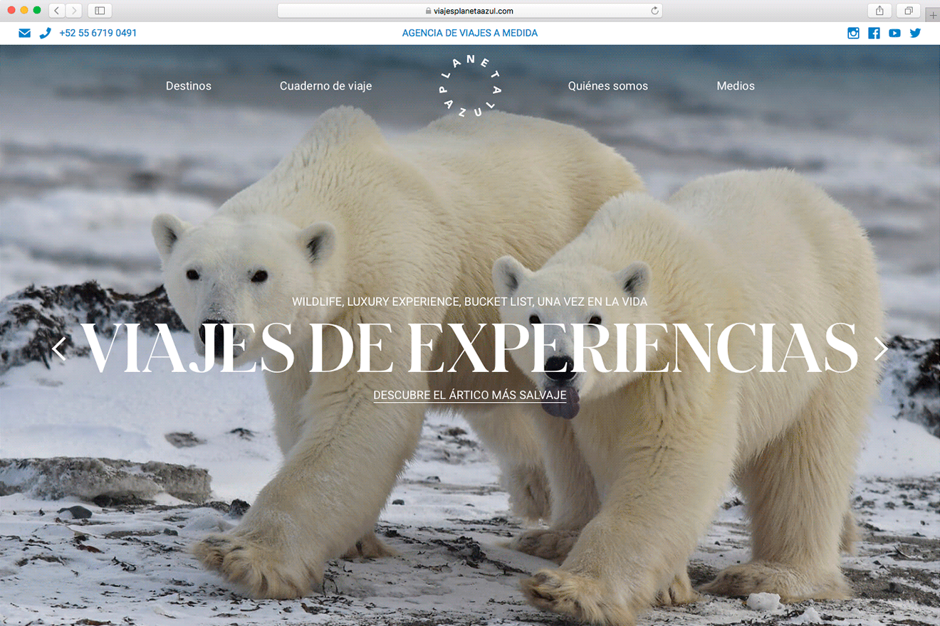VIAJES PLANETA AZUL / DISEÑO WEB