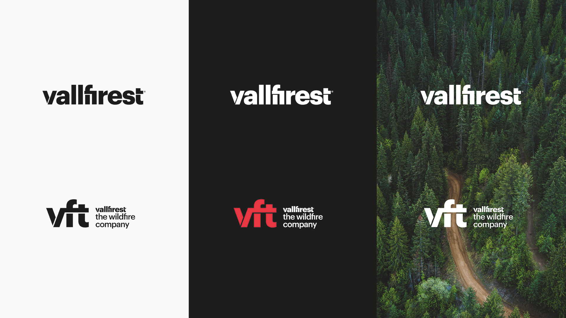 <span><span>Aplicacions dels imagotipos de VALLFIREST sobre fons blanc i imatges, com a mostra de com funciona la gr&agrave;fica aplicada. Dissenyat per l'estudi esiete de branding i comunicaci&oacute;.</span></span>