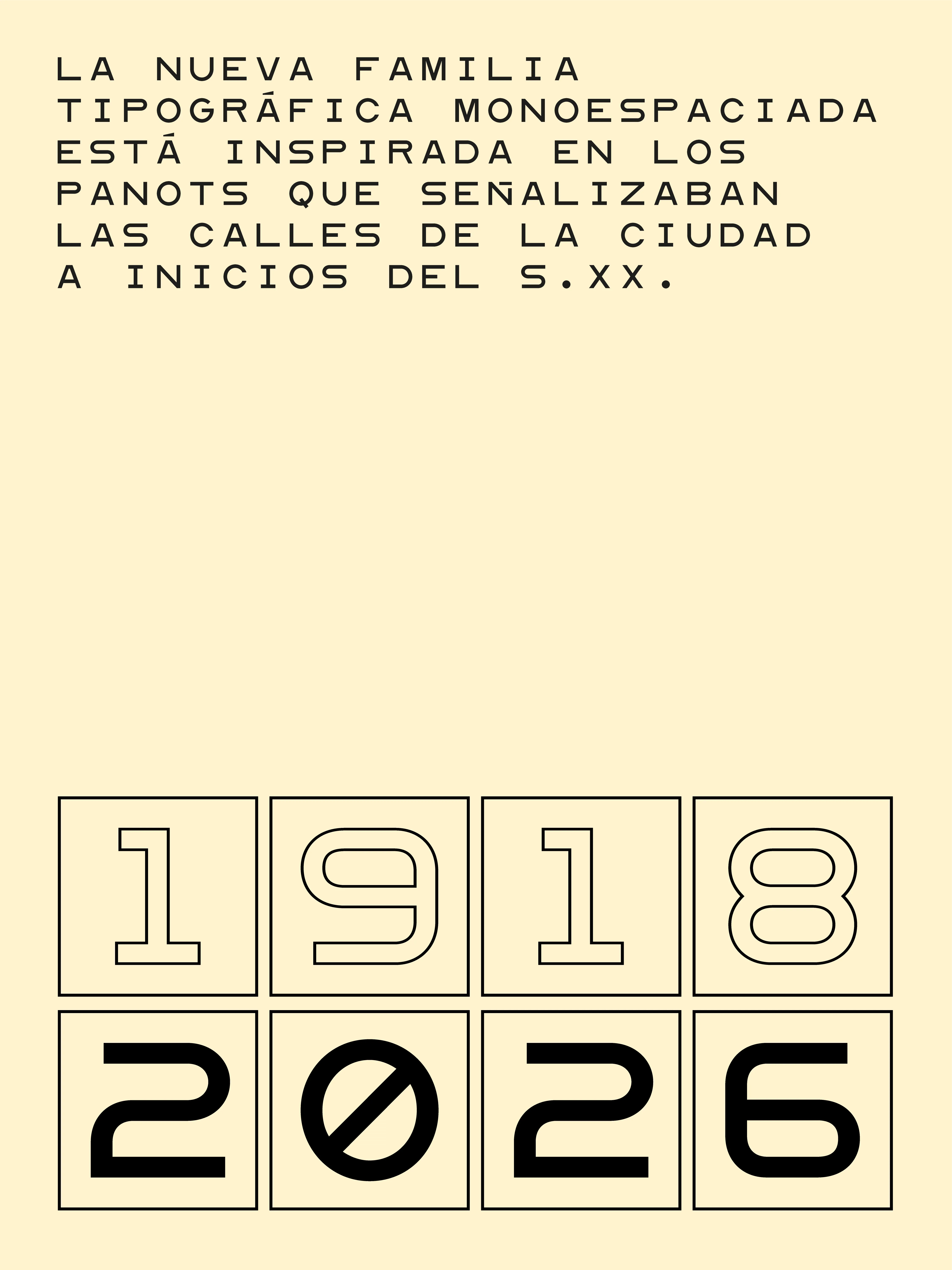 Voreres & Condal: la nueva familia tipogr&aacute;fica monoespaciada est&aacute; inspirada en los panots que se&ntilde;alizaban las calles de la ciudad a inicios del s. XX. 1918-2026 | ESIETE